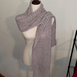 Beautiful Long Knitted Cream/Pink-ish/Tan Scarf!